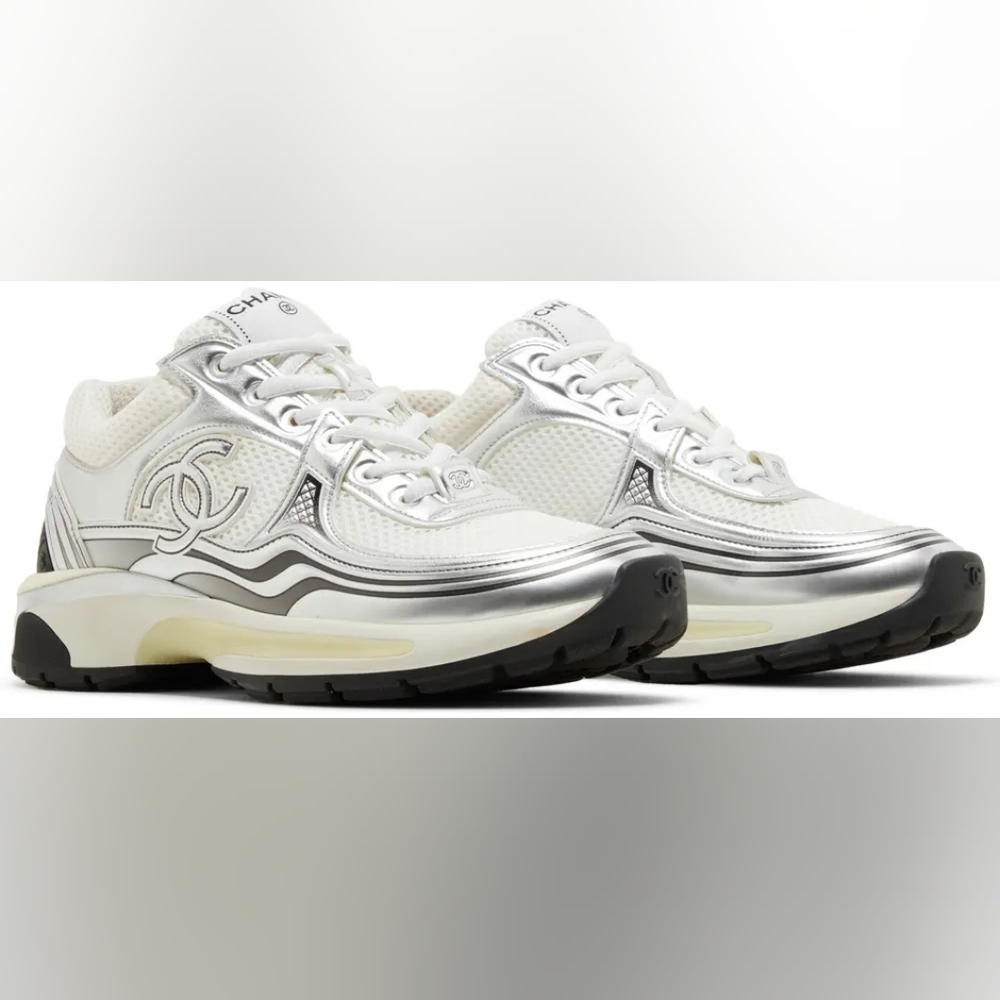 Chanel Silver Sneakers - Picture 11 of 13